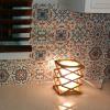 Close up of our Portuguese Mixed Print tile decals 